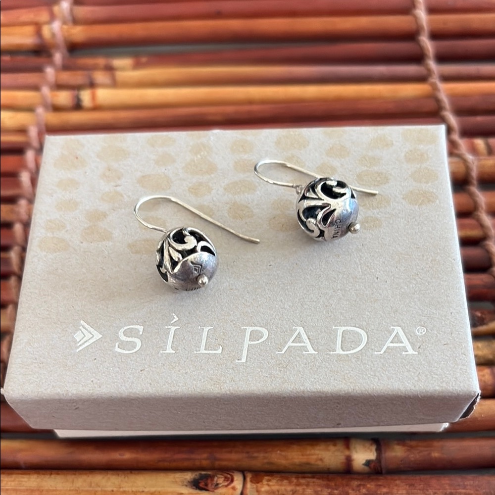 Silpada SteroSilver Filigree Ball Earrings
